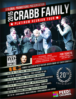 Crabb Family Platinum Reunion Tour 2015 Postor
